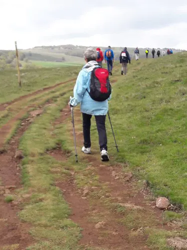 Doris Pfister, ehemalige Patientin der VITREA Rehaklinik Zihlschlacht, auf ihrer Pilgerreise.